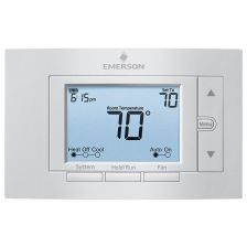 Emerson Thermostat - 2H/2C Conventional, 2H/1C Heat Pump, Autochangeover, 7, 5/1/1 Programming - 1F85U-22PR