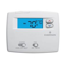 Emerson Thermostat - 1H/1C Conventional, 1H/1C Heat Pump, No Autochangeover, No Programming - 1F86-0244