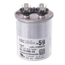 Protech Single Round Capacitor - 5 uF, 370 VAC, 2.120 x 2.625 (max.) in. - 43-101666-59
