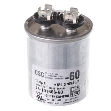 Protech Single Round Capacitor - 10 uF, 370 VAC, 2.120 x 2.625 (max.) in. - 43-101666-60