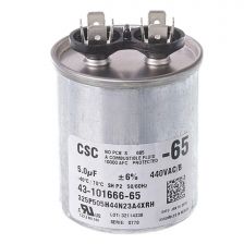 Protech Single Round Capacitor - 5 uF, 440 VAC, 2.120 x 2.440 (max.) in. - 43-101666-65