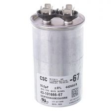 Protech Single Round Capacitor - 35 uF, 440 VAC, 2.120 x 3.440 (max.) in. - 43-101666-67