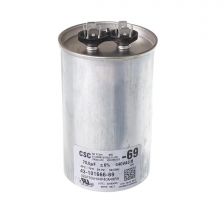 Protech Single Round Capacitor - 70 uF, 440 VAC, 2.620 x 4.060 (max.) in. - 43-101666-69