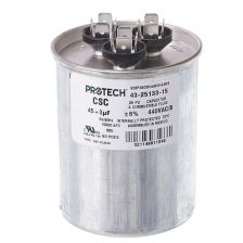 Protech Dual Round Capacitor - 45/3 uF, 440 VAC, 2.620 x 4.250 (max.) in. - 43-25133-15