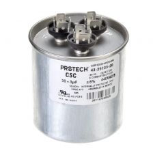 Protech Dual Round Capacitor - 30/3 uF, 440 VAC, 2.620 x 4.200 (max.) in. - 43-25133-20