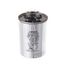 Protech Dual Round Capacitor - 60/10 uF, 370 VAC, 2.620 x 3.750 (max.) in. - 43-25133-31