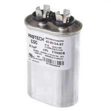 Protech Single Oval Capacitor - 20 uF, 370 VAC, 1.310 x 2.160 x 5.750 (max.) in. - 43-25134-07