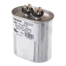 Protech Single Oval Capacitor - 55 uF, 370 VAC, 1.910 x 2.910 x 4.660 (max.) in. - 43-25134-19