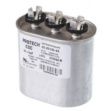 Protech Dual Oval Capacitor - 35/5 uF, 370 VAC, 1.890 x 2.900 x 3.940 (max.) in. - 43-25135-03