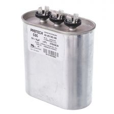 Protech Dual Oval Capacitor - 60/10 uF, 370 VAC, 1.970 x 3.670 x 3.940 (max.) in. - 43-25135-08