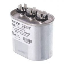 Protech Dual Oval Capacitor - 25/3 uF, 370 VAC, 1.890 x 2.900 x 2.950 (max.) in. - 43-25135-15