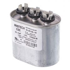Protech Dual Oval Capacitor - 30/3 uF, 370 VAC, 1.890 x 2.900 x 3.940 (max.) in. - 43-25135-16