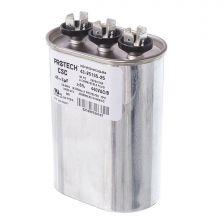 Protech Dual Oval Capacitor - 45/3 uF, 440 VAC, 1.890 x 2.900 x 4.920 (max.) in. - 43-25135-25