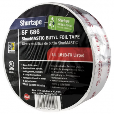 Duct Tape - Butyl Foil ShurMASTIC Tape - UL181B-FX - 3 in. x 100 ft. (Pack of 16)
