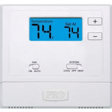 Pro1 T601-2 Thermostat - 1H/1C Conventional, 1H/1C Heat Pump, No Autochangeover, No Programming