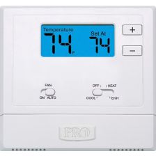Pro1 T621-2 Thermostat - 2H/1C Heat Pump, No Autochangeover, No Programming (10 Pack)